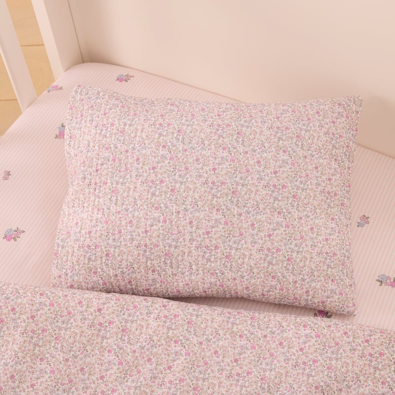 Heirloom Gracie Floral Multi Quilted Cot Quilt Cover Set