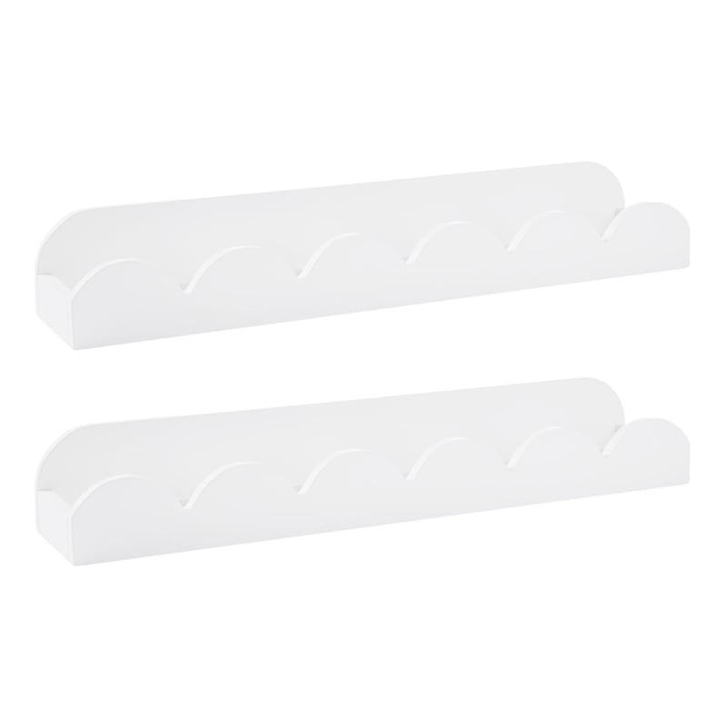 Sadie Scallop White Book Shelf Pack of 2