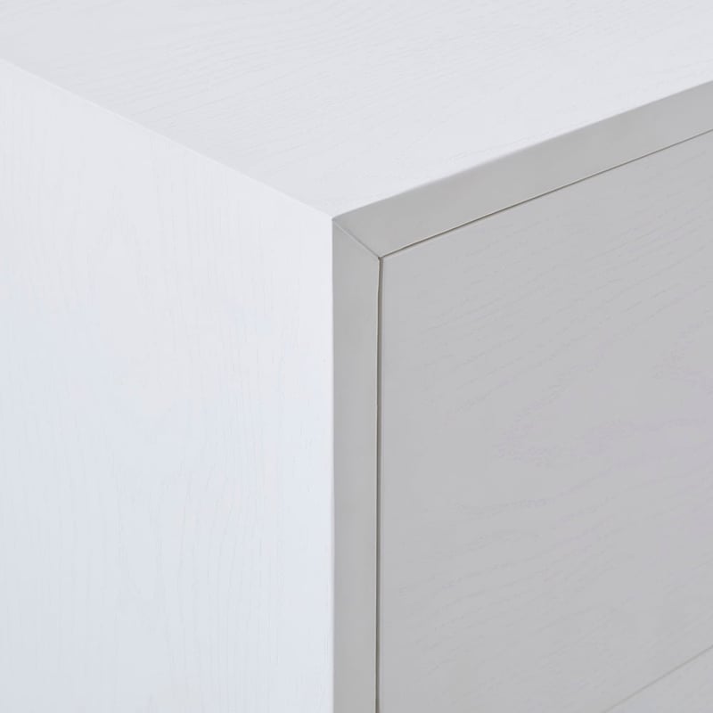 Wavey White Timber Chest of Drawers