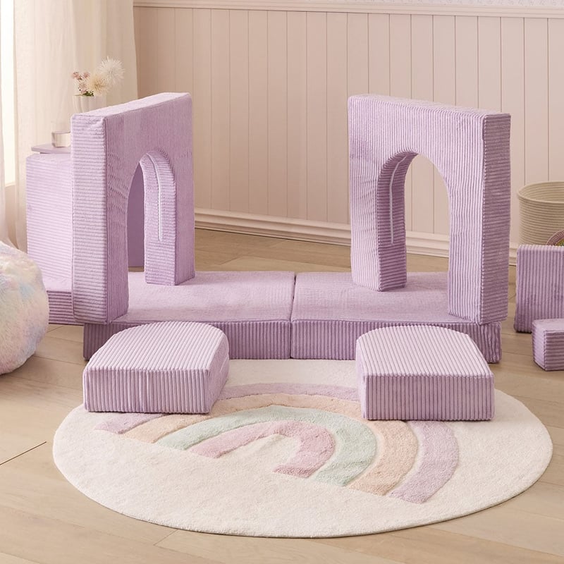Cord Lilac Play Sofa Set