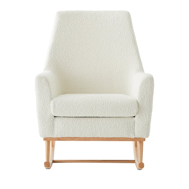 Riley White Boucle Rocking Chair