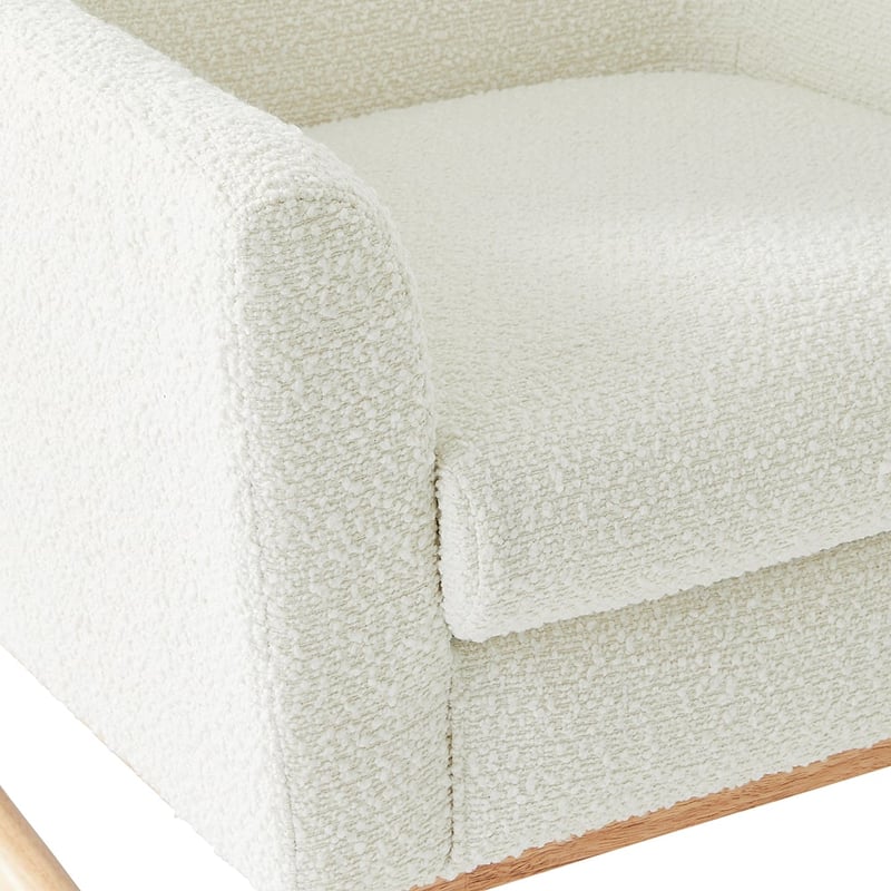 Riley White Boucle Rocking Chair