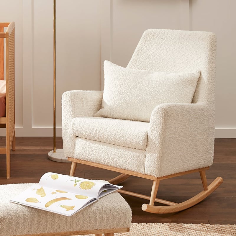 Riley White Boucle Rocking Chair
