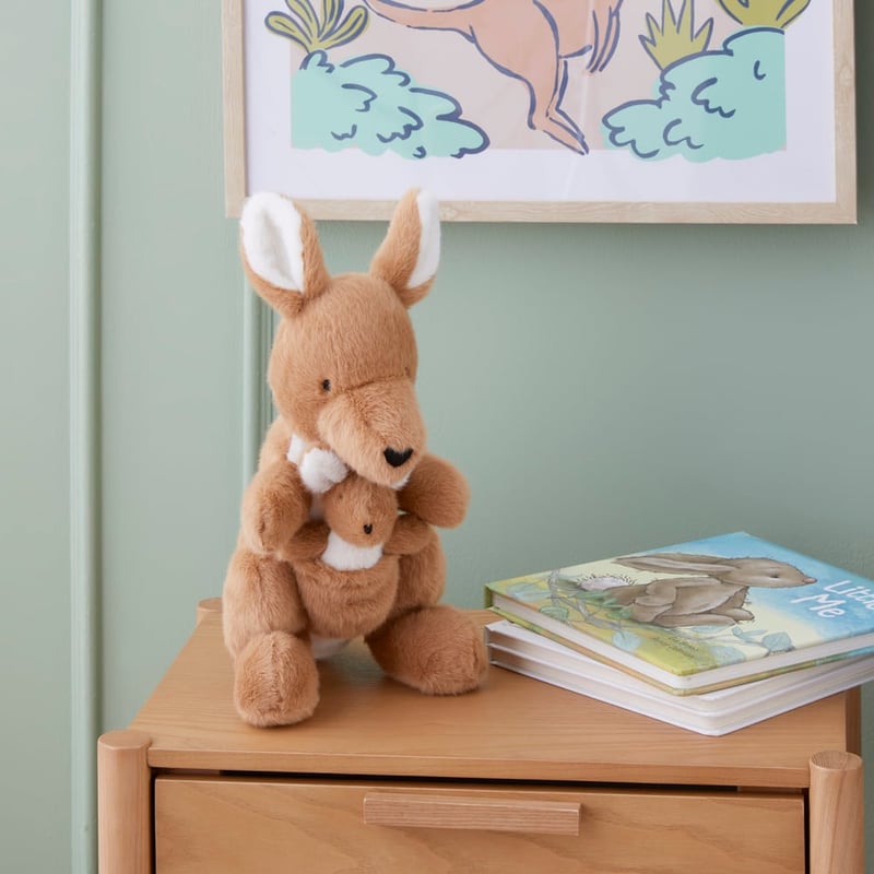 Kangaroo & Joey Natural Cuddle Toy