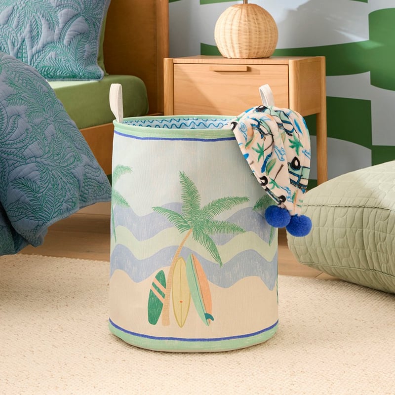 Surf Beach Printed Basket