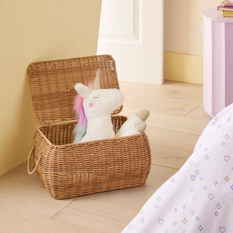 Natural Poly Rattan Storage Trunk