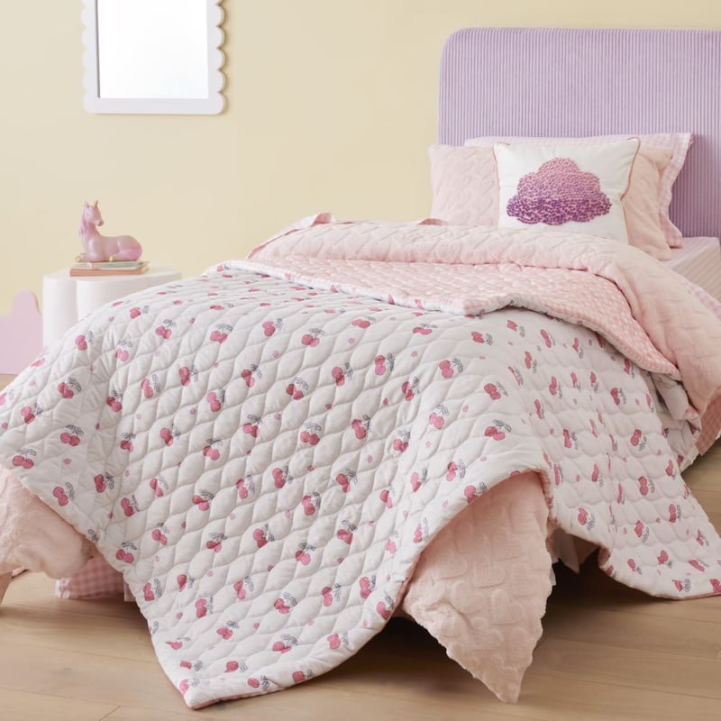 Nova Cherry Love Quilted Blanket