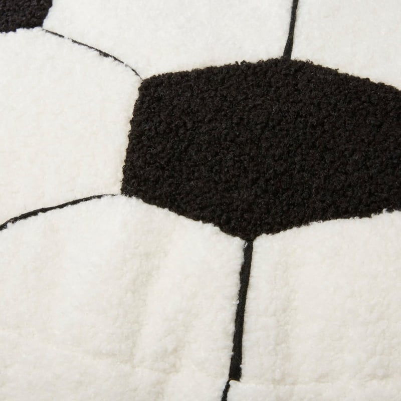 Soccer Black & White Floor Cushion