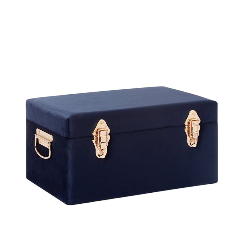Heirloom Blue Check Storage Trunk