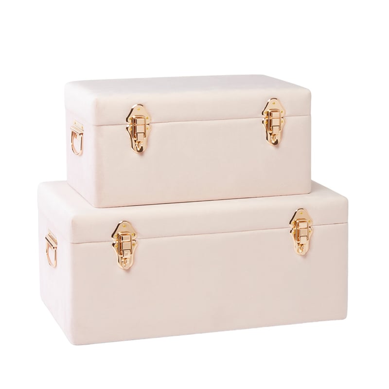 Heirloom Pink Check Storage Trunk