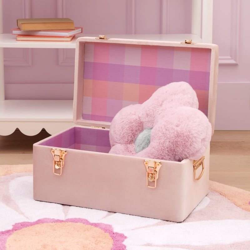 Heirloom Pink Check Storage Trunk