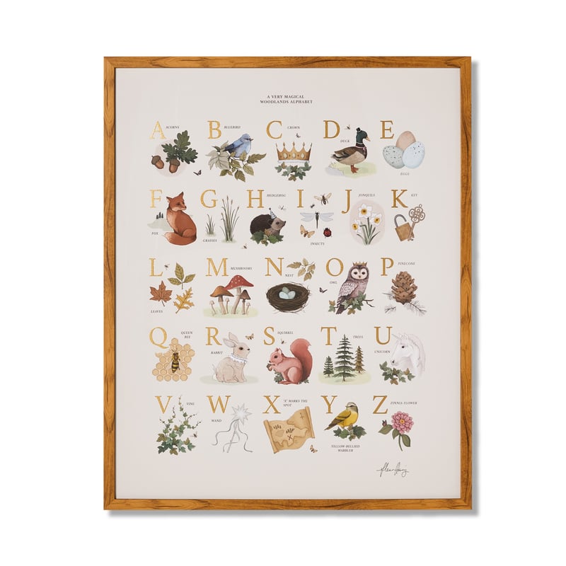 Fleur Harris Woodland ABC Chart Wall Art