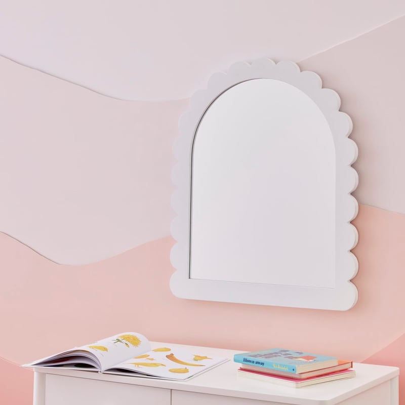 Sadie Scallop White Mirror