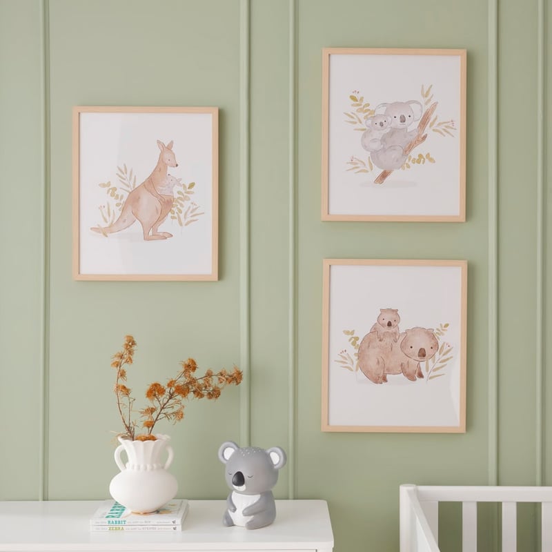 Animals of Oz Kangaroos Nursery Wall Art