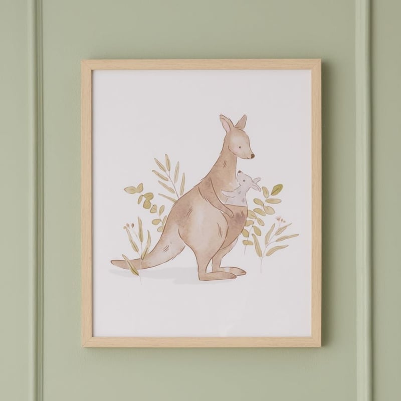 Animals of Oz Kangaroos Nursery Wall Art