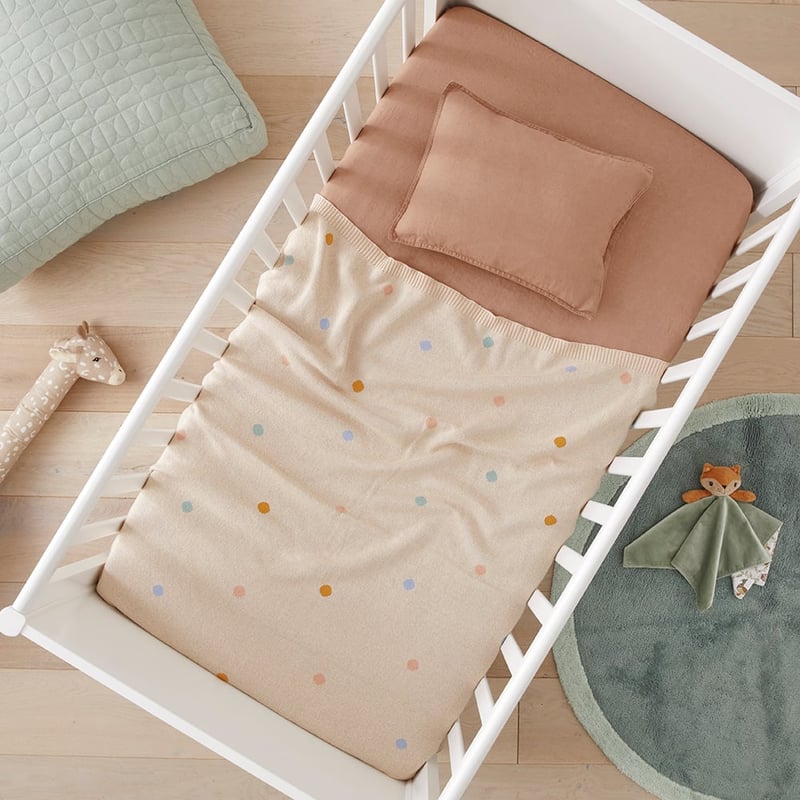 Novelty Cotton Polka Dot Baby Blanket