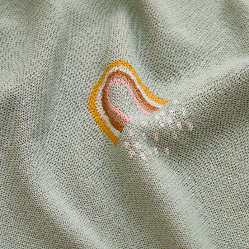 Novelty Cotton Sage Rainbow Baby Blanket