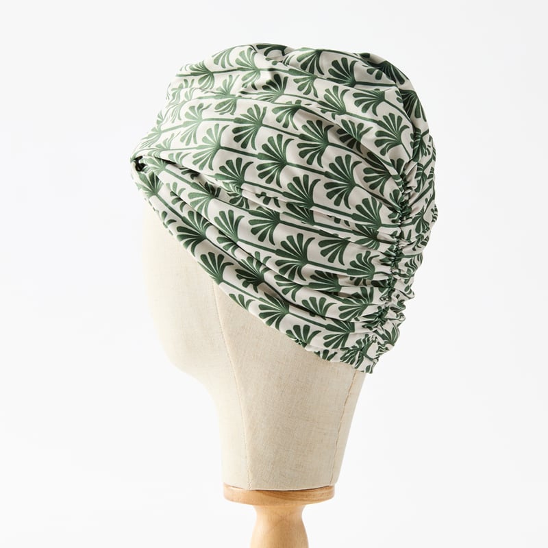 Printed Green Palm Shower Cap