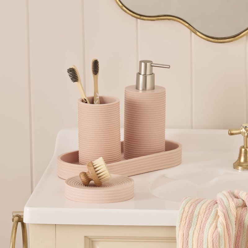 Piper Pink Salmon Bathroom Accessories