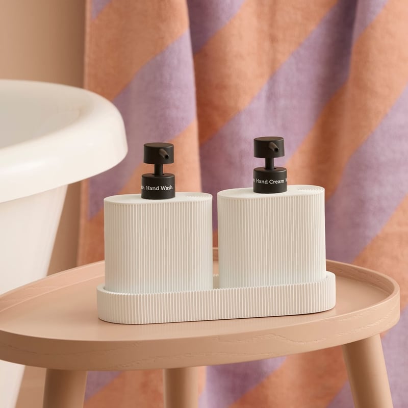 White Twin Dispenser Set