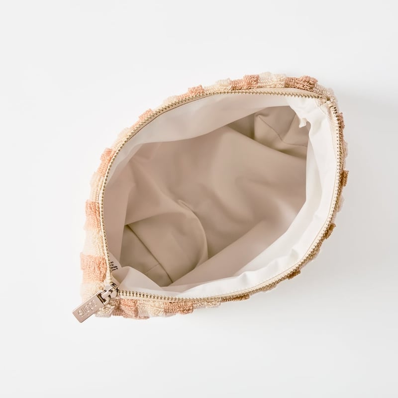 Greenwich Natural Stripe Cosmetic Bag