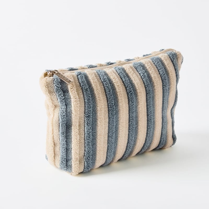 Greenwich Sea Blue Stripe Cosmetic Bag