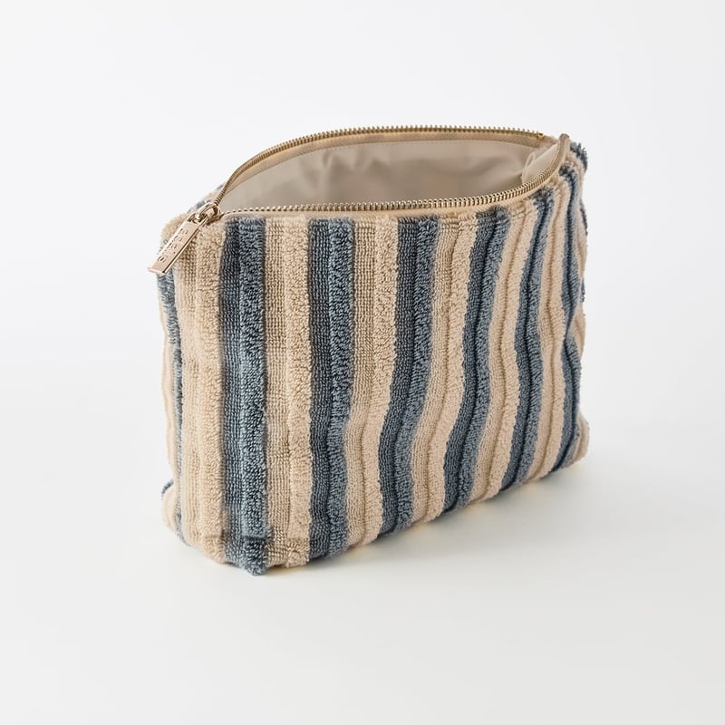 Greenwich Sea Blue Stripe Cosmetic Bag