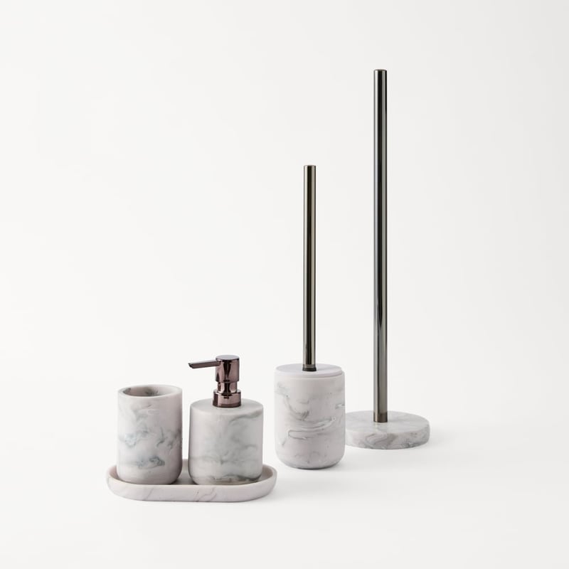 Orion Grey Marble Bathroom Accessories