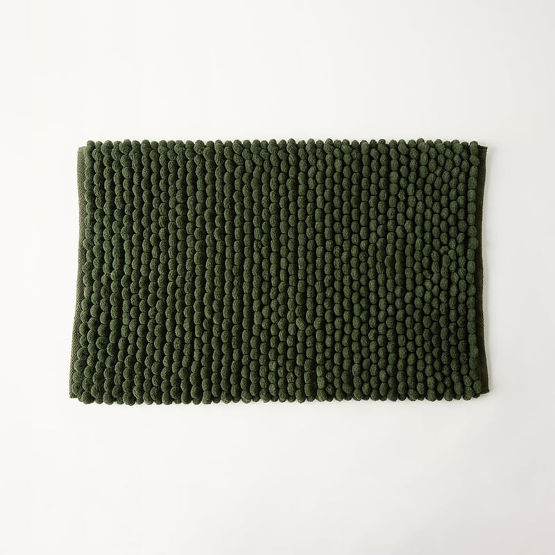 Chunky Bobble Spinach Bath Mat