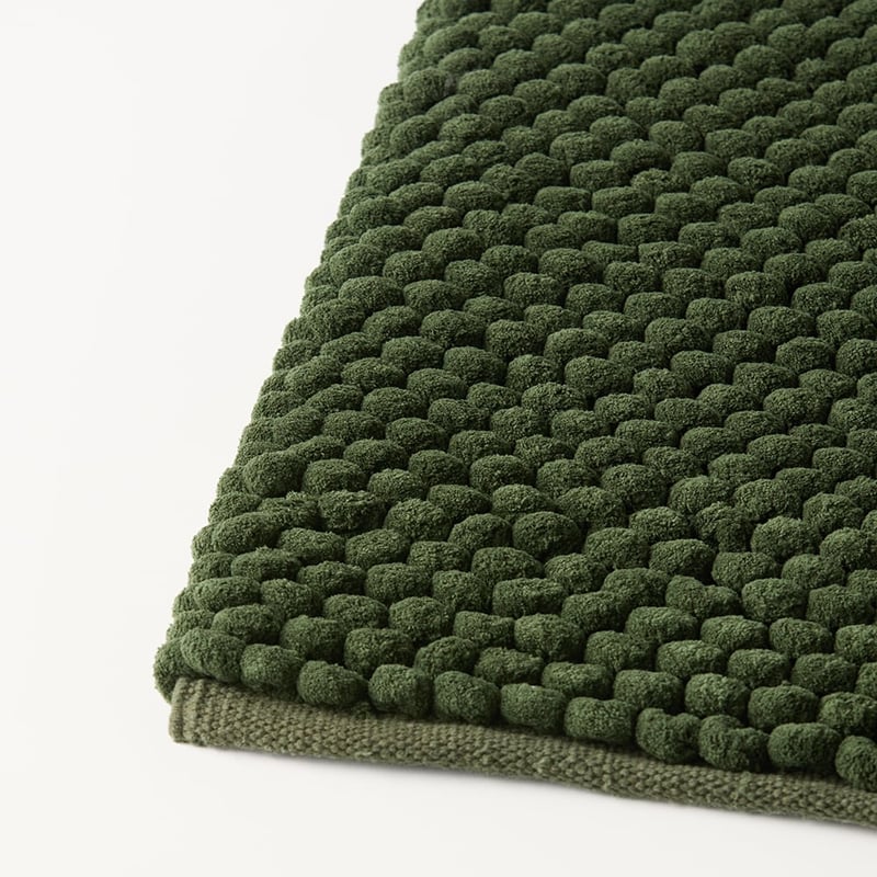 Chunky Bobble Spinach Bath Mat