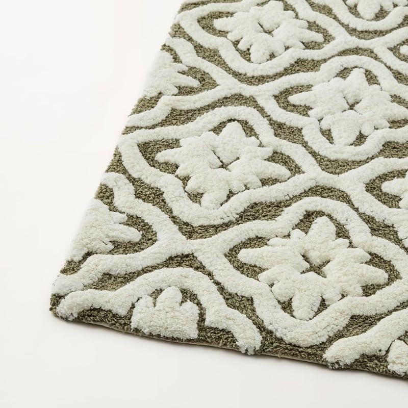 Windsor Tile Moss Bath Mat