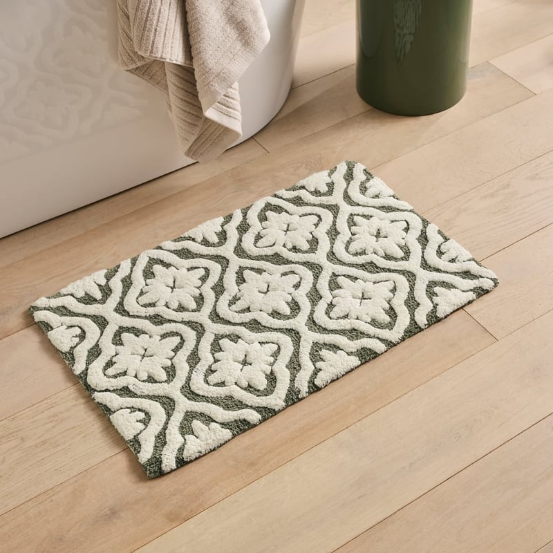 Windsor Tile Moss Bath Mat