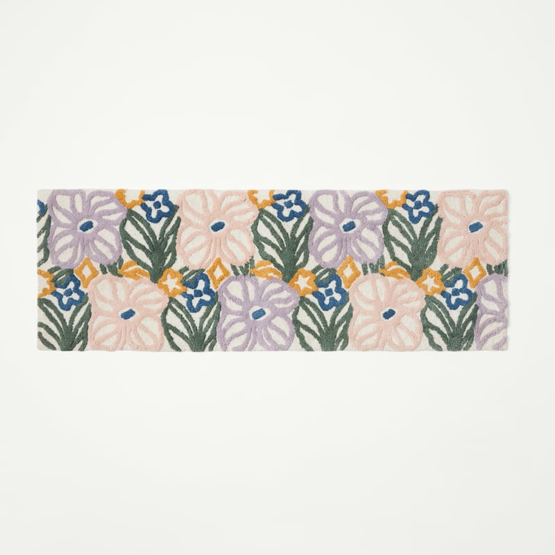 Fresh Flowers Natural Multi Bath Runner