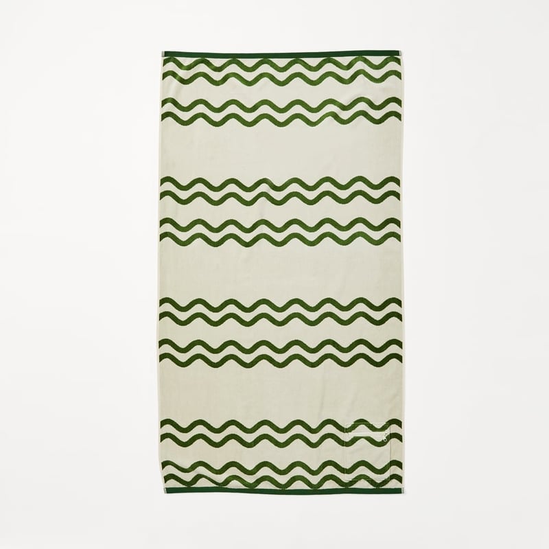 Swell Green Luxe Velour Pocket Beach Towel