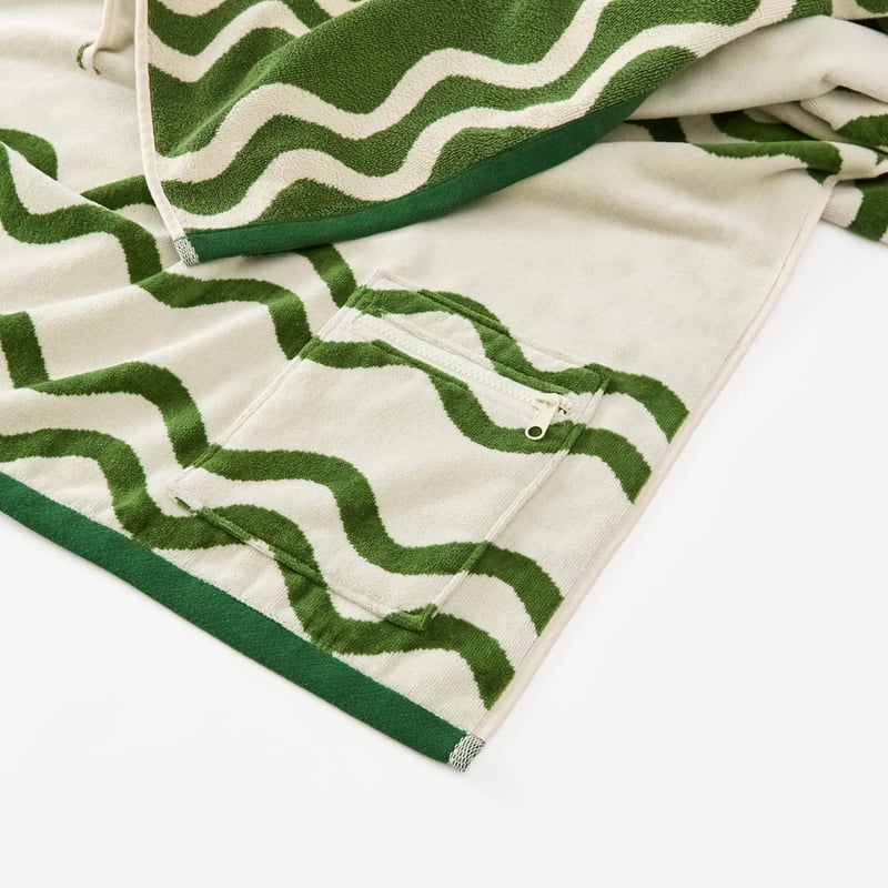 Swell Green Luxe Velour Pocket Beach Towel