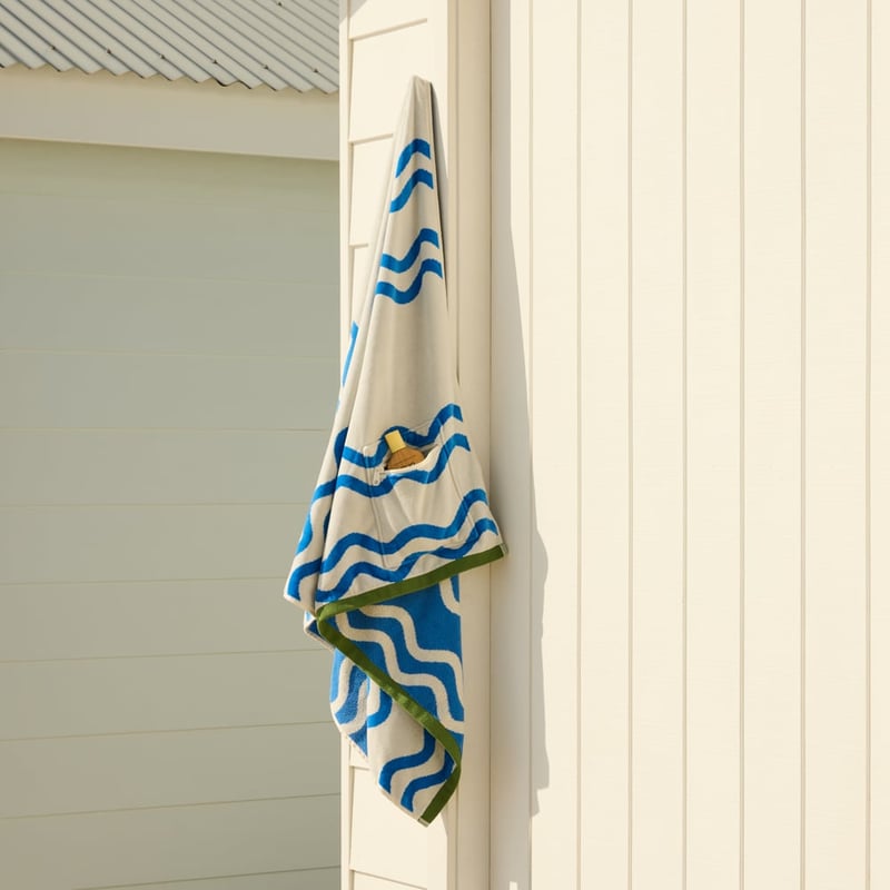 Swell Marina Luxe Velour Pocket Beach Towel
