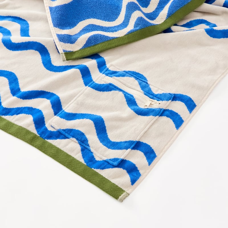 Swell Marina Luxe Velour Pocket Beach Towel