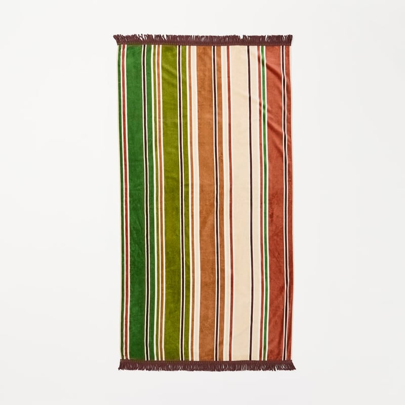 Hastings Stripe Luxe Velour Beach Towel