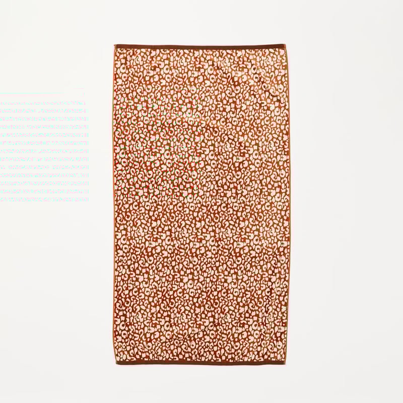 Sorrento Leopard Luxe Velour Beach Towel