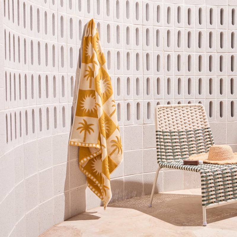 Sun Golden Spice Terry Textured Beach Towel