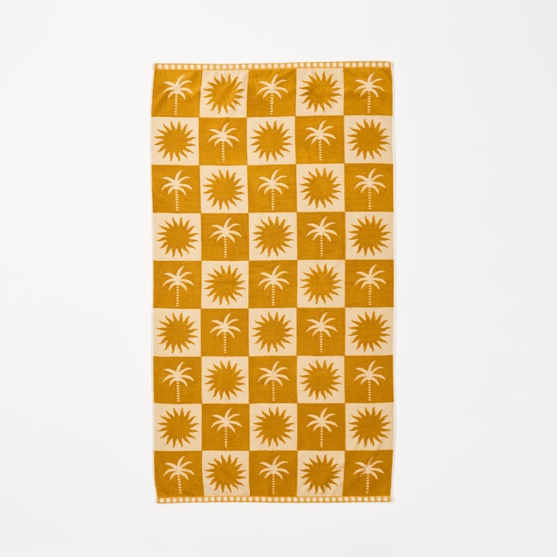 Sun Golden Spice Terry Textured Beach Towel