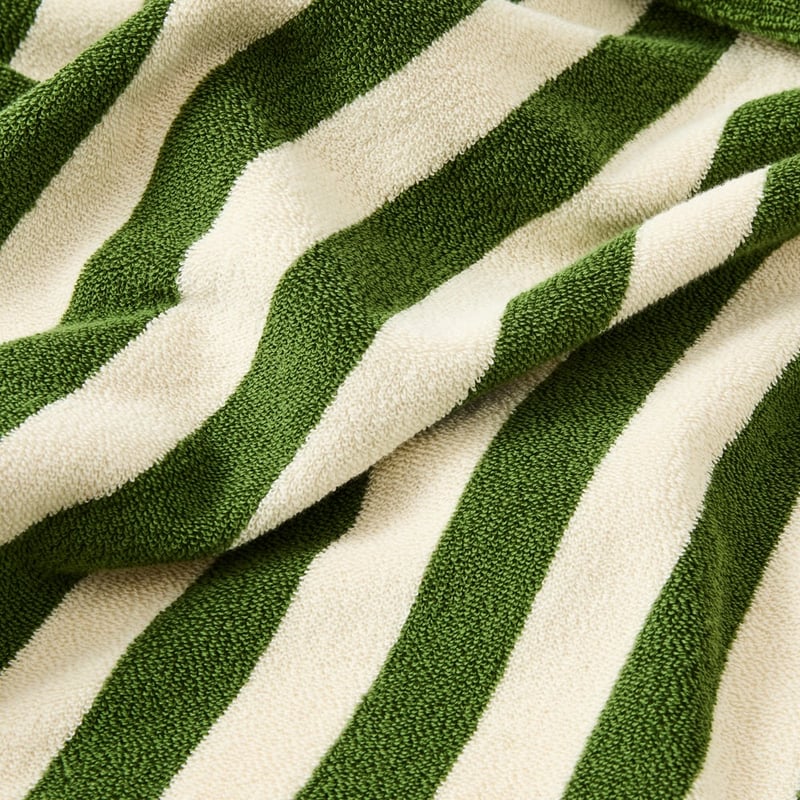 Whitehaven Green Terry Textured Beach Robe