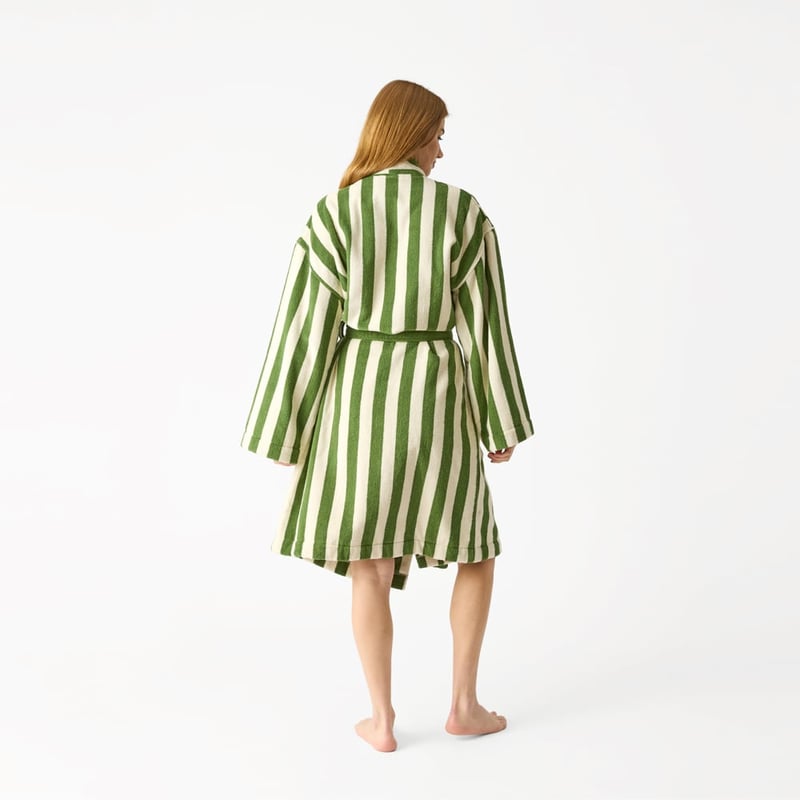 Whitehaven Green Terry Textured Beach Robe