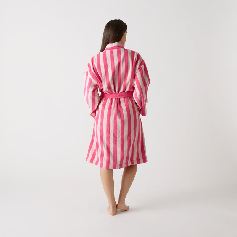 Whitehaven Pink Terry Textured Beach Robe