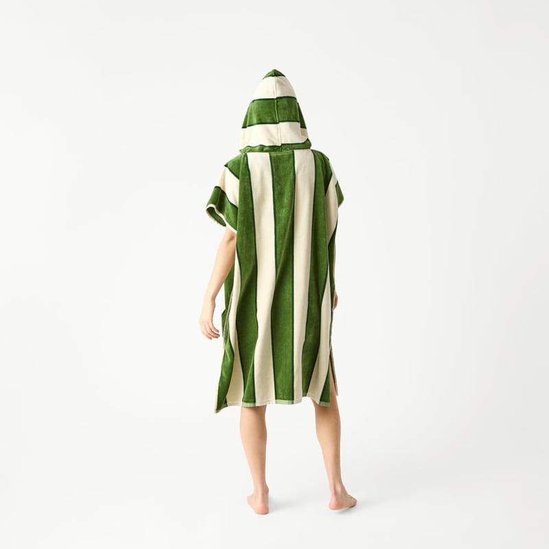 Lorne Green Stripe Hooded Beach Towel