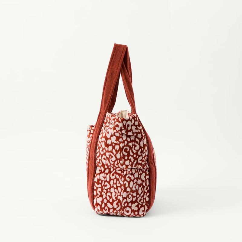 Sorrento Leopard Terry Textured Beach Tote