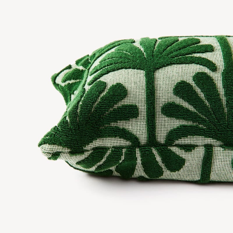 Green Palm Inflatable Beach Pillow