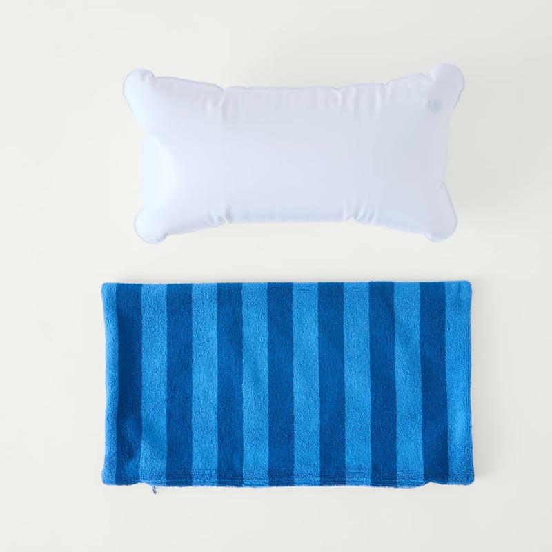 Whitehaven Blue Inflatable Beach Pillow