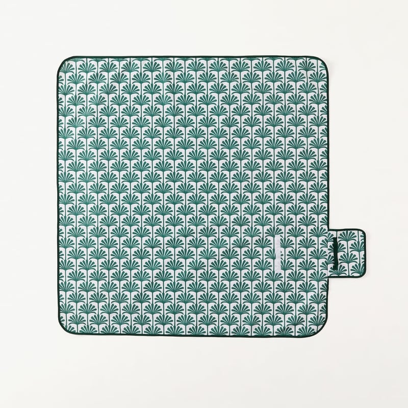 Green Palm Picnic Rug