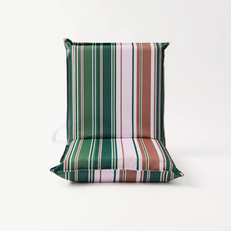 Hastings Stripe Padded Canvas Beach Chair